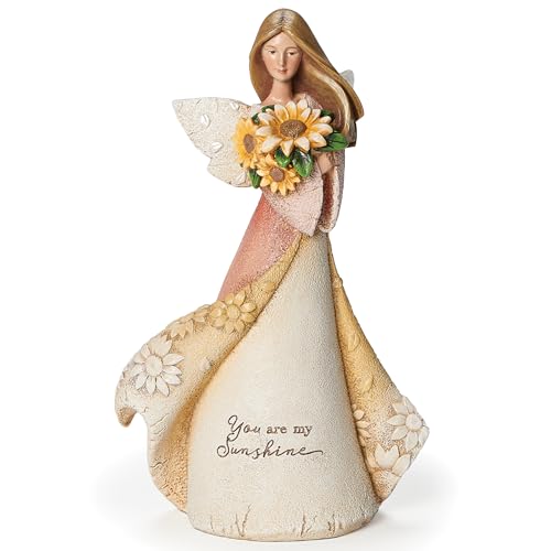 Figurine ange du soleil bénédiction céleste tournesols 21cm - 2