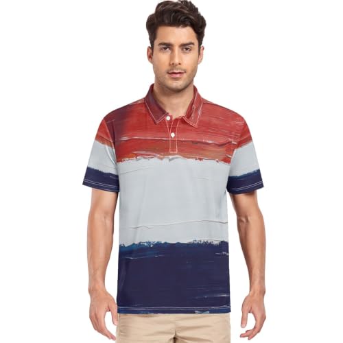 Chemise de golf homme Pays-Bas GuoChe polo athlétique à col performance imprimé artistique