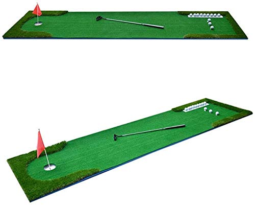 KAIXIN-Alfombra-De-Golf-Duradera-Alfombra-De-Golf-Duradera-para-Interiores-Y-Exteriores-Equipo-De-Ayuda-para-Entrenamiento-De-Golf-Profesional-Puttingmatte-con-Putter-Y-6-Pelotas-De-Practica