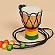 Wisyurt 5 StüCke Instrumentenhalsketten Djembe Trommel Mini AnhäNger Afrikanische Trommel Holzhalskette Trommeln und Percussion