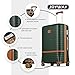 Joyway Carry On Luggage 20 Inch Expandable Suitcase with Spinner Wheel, 4 Piece Hard Shell Luggage Set with TSA Lock(Green brown)
