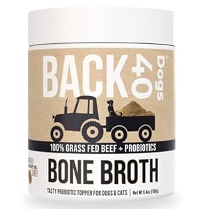 Grass-Fed Beef Bone Broth Powder for Dogs with Probiotics, Chondroitin & Glucosamine – Supports Gut Health, Joint & Immune System – Human Grade Dog Food Toppers for Picky Eaters, 6.4oz Grass Fed Beef Bone Broth Powder for Dogs with Probiotics Chondroitin Glucosamine–Supports Gut Health Joint Immune System–Human Grade Dog Food Toppers for Picky Eaters 64oz