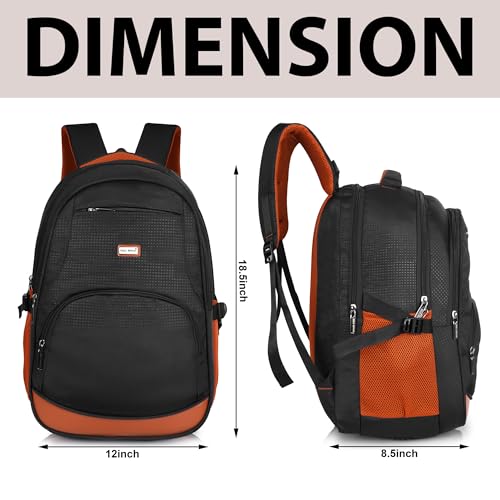 Image of Half Moon Alpha Fast 35L Laptop Backpack for Men & Women | Travel Bag for Man | Office Bag for Man | School & College Backpack | Travel Bags For 15.6 Inch Laptop With Raincover | Water Resistant