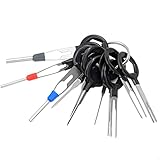 Retoo Entriegelungswerkzeug KFZ Stecker, Auspinwerkzeug, 11 Stk Terminal Removal Tool Kit, Wire Connector Pin Extractor, Steckverbindung Demontage, Werkzeug Pin Auszieher, Kabel Stecker Ausbau