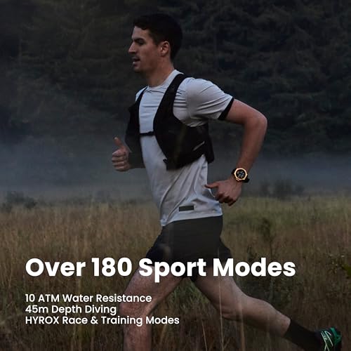 Image of Amazfit T-Rex 3 Pro Outdoor Smart Watch 48mm Sapphire AMOLED Display with Flashlight, Ti Bezel, Dual Band GPS, Offline Maps, 25 Days Battery, 10 ATM, 180+ Sports Mode for Android & iPhone, Black Gold