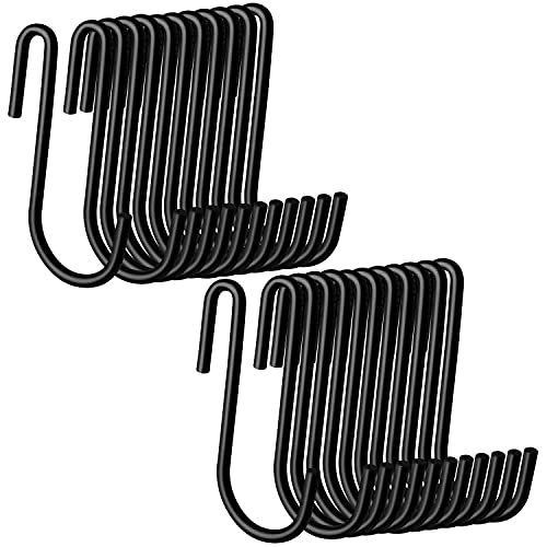 S Hooks 24Pack Wind Chime Parts,Wind Chimes Outdoor, s Hooks for Hanging,Wind Spinners Outdoor Metal,Hooks for Hanging,Hanging Hooks,Plant Hanger,Small Hooks,tie Hanger,Wall,Hook,Coat Hooks