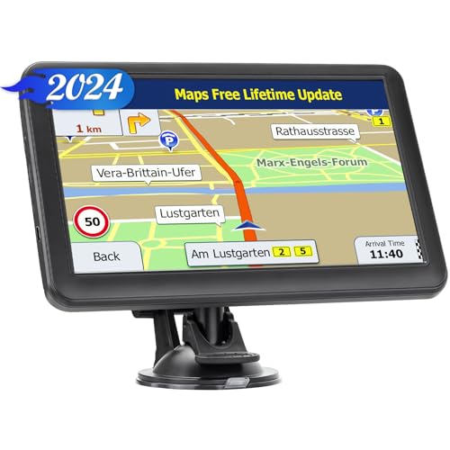 Lovpoi Gps Navigator For Car, 7 Inch Truck Gps Commercial Drivers 2024 Trucker Gps For Semi Truck cover