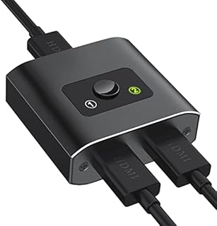 HDMI Switch 4K HDMI Splitter-Tekholy Aluminum Bi-Directional HDMI Switcher Splitter 2 Input 1 Output, 2 x 1/1 x 2, Support 4K 3D 1080P for Xbox PS4 Roku HDTV Fire Stick Blu Ray(HDMI CABLE NOT INCLUDE)