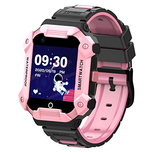 PTHTECHUS Reloj Inteligente para niños, Pantalla táctil HD, Reproductor de música MP3, Reloj para teléfono Celular con podómetro, cámara, Reloj Despertador, grabadora de Voz,niños y niñ