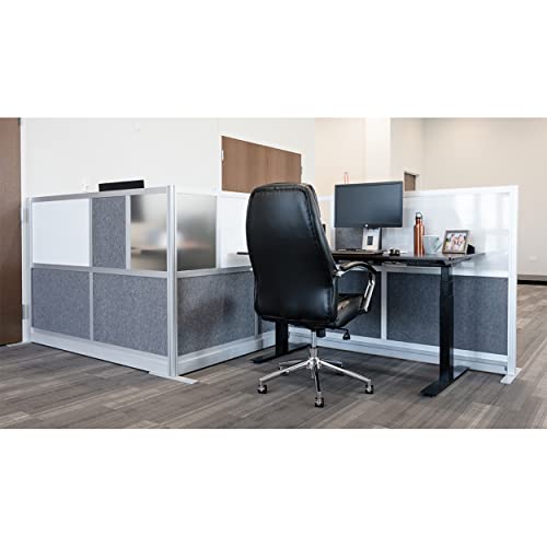 Image of Workflow Modular Wall | Room Divider with Whiteboard, Sound Dampening, & Frosted Acrylic Panels | Expandable Office Partition for Privacy & Stability (53 inch x 70 inch)