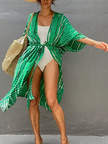 Image of Kaftan Dresses for Women Plus Size Summer Beach Dress with Print and Swim Cover Ups
