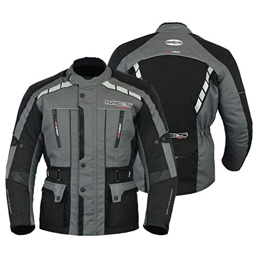 MBS MJ21 James Motocicleta Motocicleta larga chaqueta de viaje textil (antracita, 3XL)