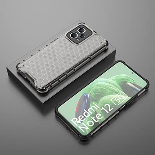 Image of Glasgow Back Case Cover Designed for [ Poco X5 5G ] (Stylish Look | Shock Proof) - Black