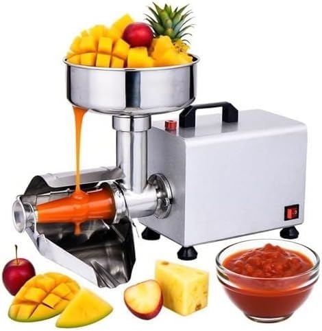 Electric Tomato Strainer,304 Stainless Stee,Jam Milling Machine, 450W Stainless Steel Pressl for Canning, 160lbs/H Output, Ideal for Home Use & Small Business Production