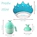 Baby Shower Cap Shield, Baby bath set shower cap/water cup/massage brush,Visor Hat for Eye and Ear Protection for 0-9 Years Old Children,Cute Crown Shape Makes the Baby Bath More Fun (Blue)