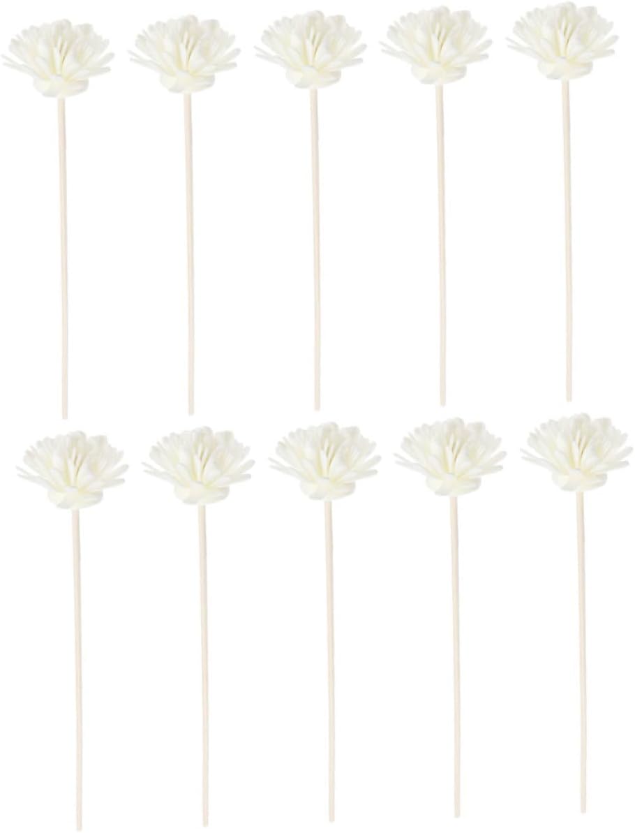 White Chrysanthemum Reed Diffuser Sticks 10pcs PE Wooden Decorative