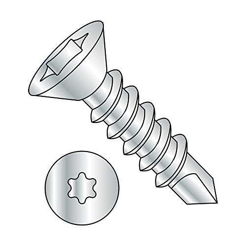 Tornillo autoperforante acero 1 pulg cabeza plana Torx