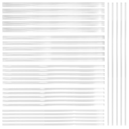 Image of 30 Pcs 8 Inch Acrylic Clear Rods Kit, 6 Sizes Clear Acrylic Dowel Rods | Transparent acrylic solid rods in multiple diameters, ideal accessories for model building, handmade crafts