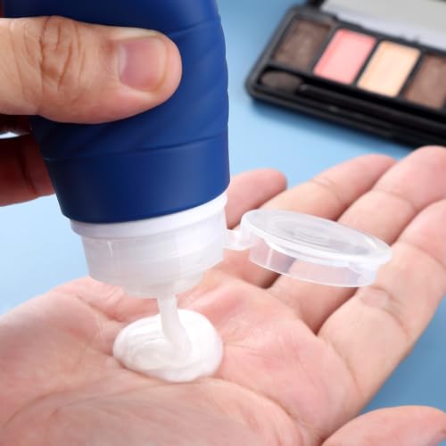 Gemice Travel Bottles for Toiletries, Tsa Approved 3oz Portable Travel Bottles, BPA Free Leak Proof Squeezable Travel Size Containers, Travel Accessories for Shampoo Conditioner Lotion (4 Pack)4