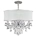 Crystorama 4489-CH-SMW-CLM Crystal Accents Eight Light Chandeliers from Brentwood collection in Chrome, Pol. Nckl.finish,