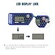 Runleader LCD-Vibrationsstundenzähler für Wartung, kabelloses und Bildschirmverriegelungsdesign für Rasenmäher, Generatoren, Kompressoren, Motorradkettensägen usw. (blau)