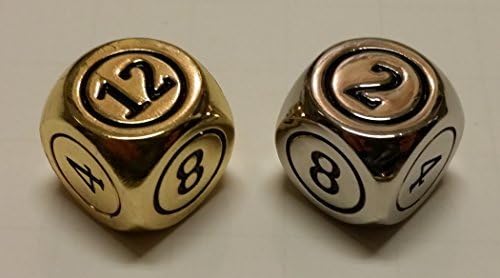 2X Command Zone Metal Dice, 1x Gold Color & 1x Silver Color / for Commander Tax EDH Tiny Leaders Magic: The Gathering MTG Die