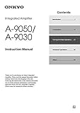 Onkyo Integra A-9050 Amplifier Owners Instruction Manual Reprint [Plastic Comb]