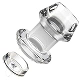 BDSMLOVE Plug Anale Trasparente con Tunnel, Dildo Anal Plug per Coppie Donne Uomini, Dilatatore Anale Vagianle Speculum Butt Plug Giocattoli Anali Erotici (S)