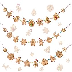 Blulu 9 ft Gingerbread Christmas Decoration Christmas Garlands Banners Gingerbread