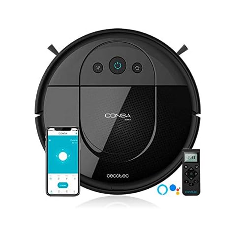 Cecotec Robot Vacuum Cleaner Conga Series 1690 Pro. 2700 Pa, App with map, vacuum, mop, wash and pass the cloth, special brush for pets, Alexa and Google Assistant (1690 Pro) Cover
