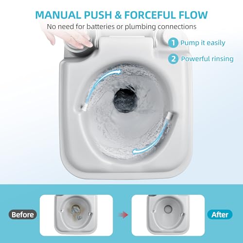 YITAMOTOR Portable Camping Toilet, RV Travel composting toilet with 20L Detachable Waste Tank, Double Water Spouts, Portable Toilet for Camping, Hiking - Image 4