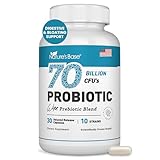 Nature's Base Probiotics 70 Billion CFU - 10 Strains Including Lactobacillus Plantarum & Lactobacillus Acidophilus Probiotic - Prebiotics for Women & Men's Digestive Health - 30 Capsules
