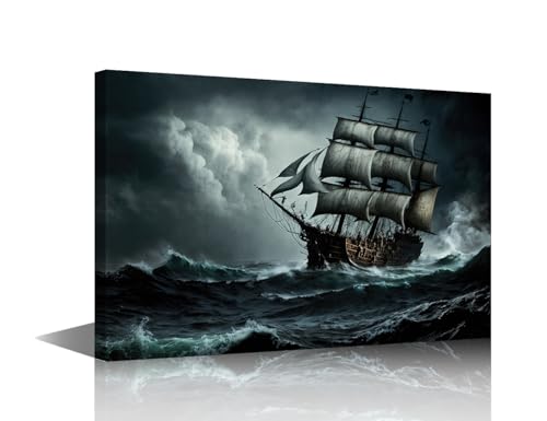 Wall Art for Living Room Seascape Bedroom Wall Decor Old