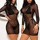 LKJAUOZ 1 Stück Damen Sexy Erotisch Morgenmantel Kurz Pyjama für Frauen Mollig Negligee Große Größen Unterwäsche Dessous Curvy Transparent Babydoll Reizwäsche Nachtmantel