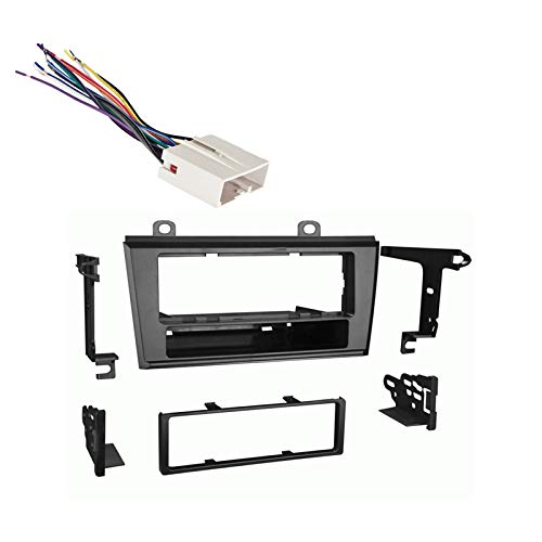 Harmony Audio Compatible with Lincoln LS Series 2004 2005 2006 Single DIN Stereo Harness Radio Install Dash Kit Package