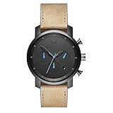dual timezone MVMT Reloj Cronógrafo para Hombre de Cuarzo con Correa en Cuero D-MC02-GML