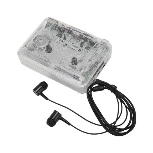 XHTLLO HiFi USB Cassette To MP3 Converter Lettore Registratore Portatile con Guscio Trasparente