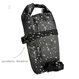 FISCHER Fahrrad Satteltasche wasserabweisend | Fahrradtasche größenverstellbar | einfache Montage, 86278, Schwarz, Einheitsgröße