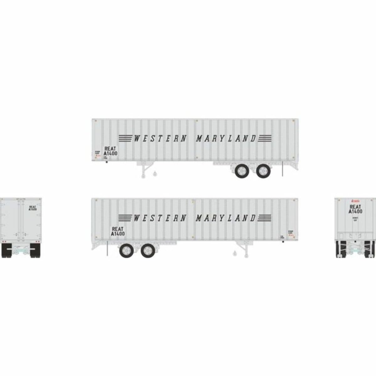 Rapido RAP403034 HO Western Maryland 40 ft. Fruehauf Exterior-Post Volume Van A1400