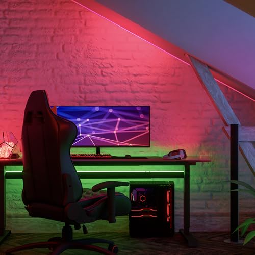 Image of Feit Electric 10ft Color LED Tape Light, Dimmable, RGB Color with Remote Control, Cut-to-Fit Design, 5V USB-Powered Display Lighting, Indoor Use Only, 25,000-Hour Lifetime, TAPE120 /RGB /USB