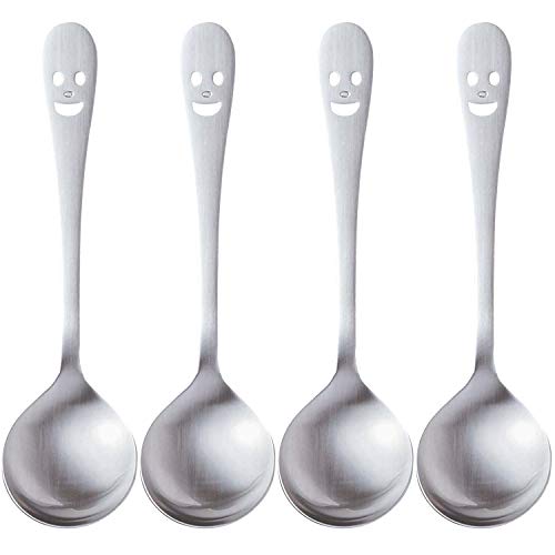 Nagao NY-9 Tsubame Sanjo Nico Bouillon Spoon, Set of 4, 6.5 inches (16.3 cm), Made in Japan