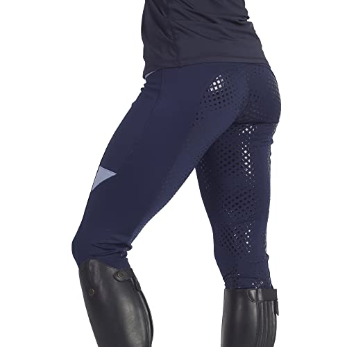 Riding Tights Horse Riding Ladies Women Silicone Full Seat With Phone Pockets Jodhpurs Horse Riding/Gym/Yoga Leggings Tights Breeches (as8, waist, numeric_30, regular, regular, NAVY/OCEAN, Skinny)