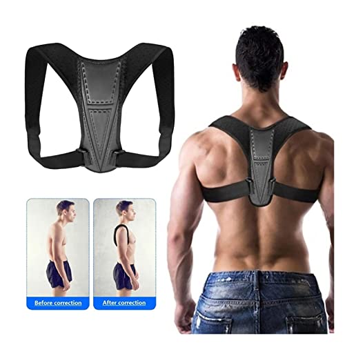Corrector de postura para evitar encorvarse cinturón negro ajustable 3