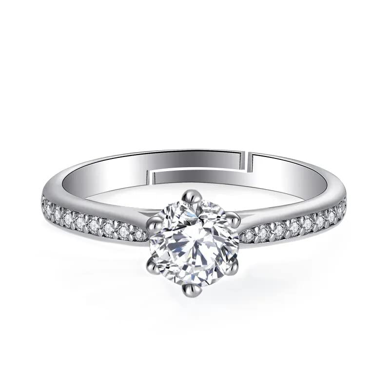 Image of Saizen 925 Sterling Silver Cubic Zirconia Finger Ring For Women And Girls