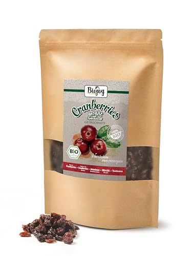 Biojoy BIO-Cranberry getrocknet (1 kg), Cranberries mit Apfeldicksaft gesüßt