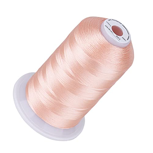 Image of Simthread Embroidery Machine Thread 5000M 40WT Polyester, Flesh Pink 901 | 5000M 40WT polyester thread feeds smoothly for home or commercial embroidery projects.