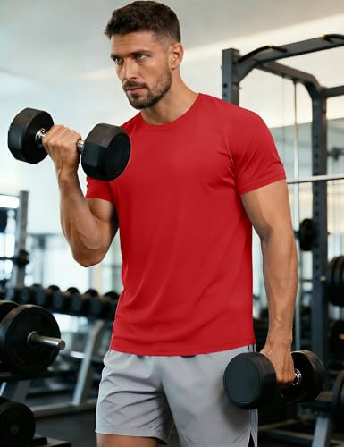 Image of MAGCOMSEN Men's Short Sleeve T-Shirt Quick Dry UPF 50+ Athletic Running Workout Fishing Top Tee Performance Shirts