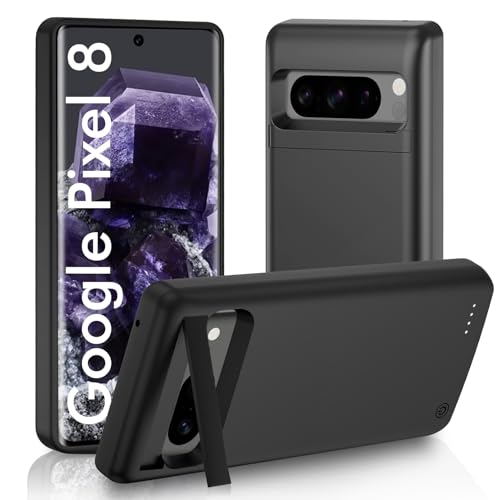 Battery Case for Google Pixel 8, 10,000mAh Rechargeable Charging Case, Extended Backup Charger Case for Pixel 8 5G(6.2