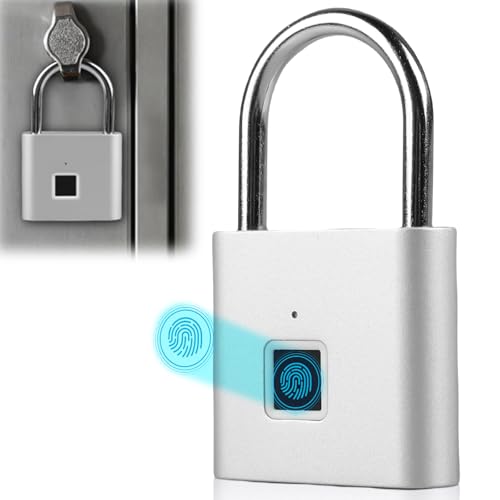 Candado con huella dactilar, carga USB, candado de huellas dactil...