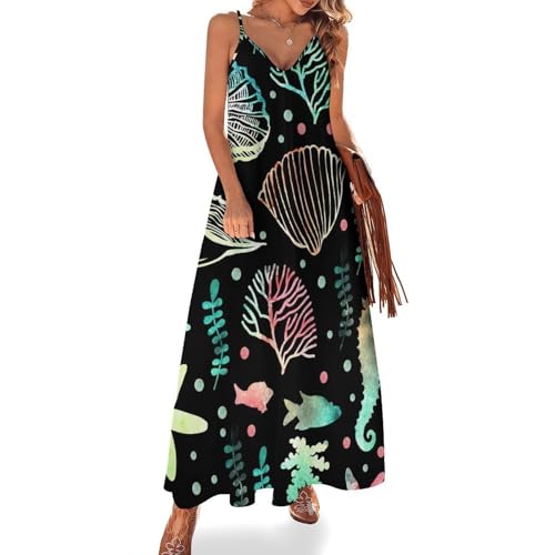 Robe longue hippocampe idéale pour vos vacances d'été à la plage